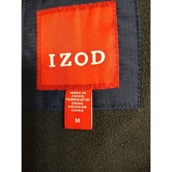 Izod Men's Blue Vest 4 pockets fleece lined Size Medium - Picture 4 of 7